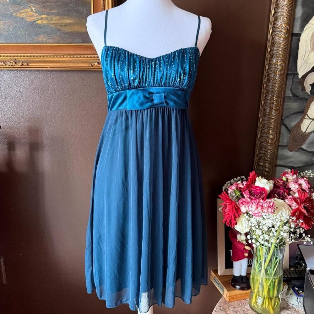 ruby rox women's teal prom dress